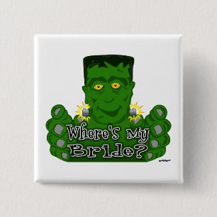 Frankie Where's My Bride? 2 Inch Square Button