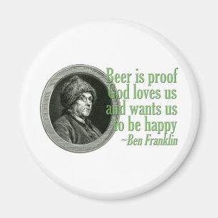 Franklin Beer Quote Magnet