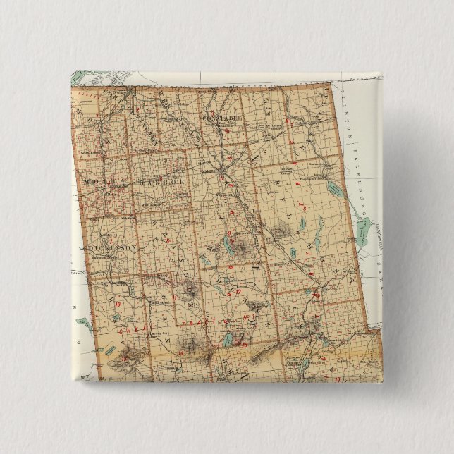 Franklin County 2 Inch Square Button (Front)