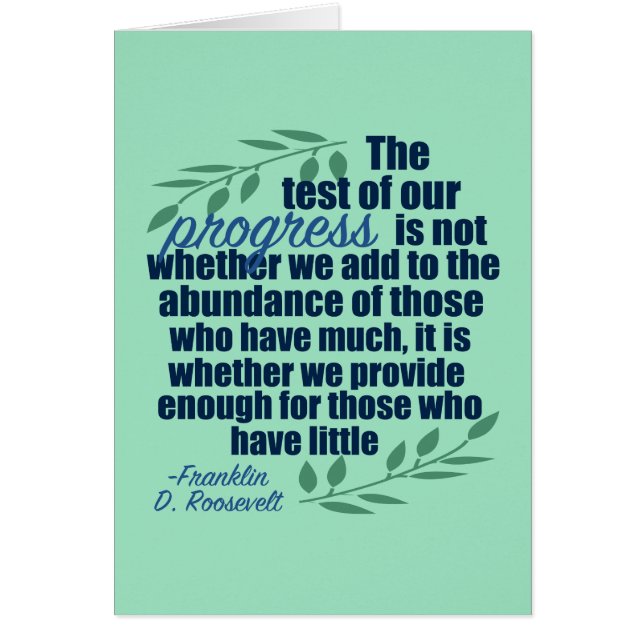 Franklin D. Roosevelt Carte de soumission Inspirat (Devant)
