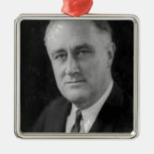 Franklin D Roosevelt Metal Ornament