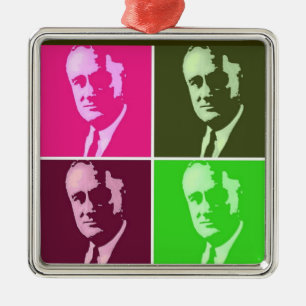 Franklin D. Roosevelt Metal Ornament