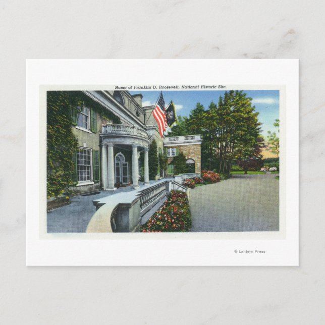 Franklin D Roosevelt's House Postcard (Front)