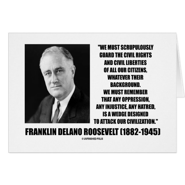 Franklin Delano Roosevelt Civil Rights Citizens (Front Horizontal)