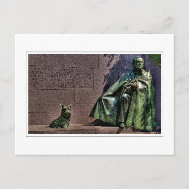 Franklin Delano Roosevelt Memorial Postcard (Front)