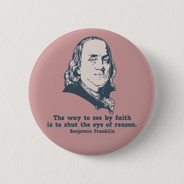 Franklin - Eye of Faith 2 Inch Round Button (Front)