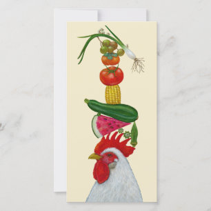 Franklin Harvest rooster flat card