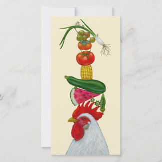 Franklin Harvest rooster flat card