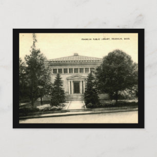 Franklin Library, Franklin, Mass. Vintage Postcard