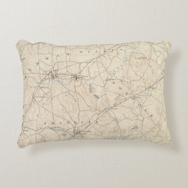Franklin, Massachusetts Decorative Pillow (Front)