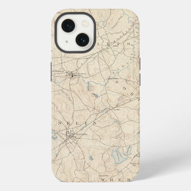 Franklin, Massachusetts iPhone Case (Back)