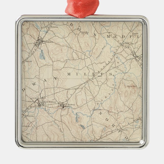 Franklin, Massachusetts Metal Ornament (Front)