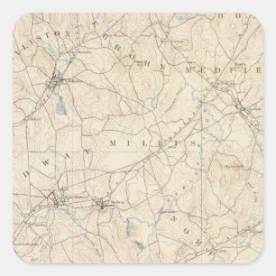 Franklin, Massachusetts Square Sticker