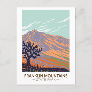 Franklin Mountains State Park Texas Vintage Postcard