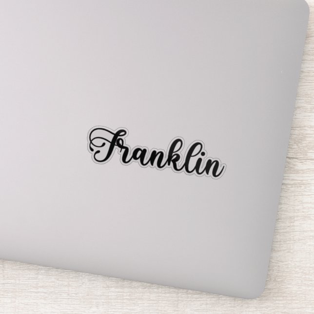 Franklin Name - Handwritten Calligraphy (Detail)