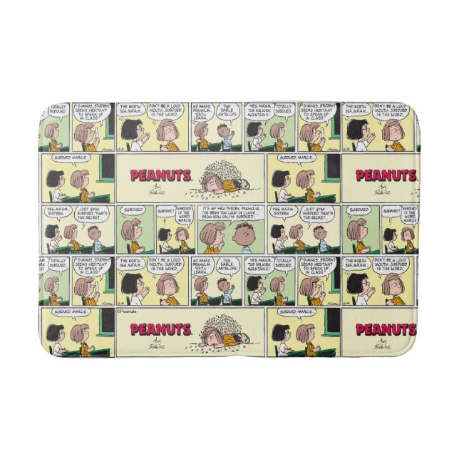 Franklin, Peppermint Patty & Marcie | Math Class Bath Mat (Front)