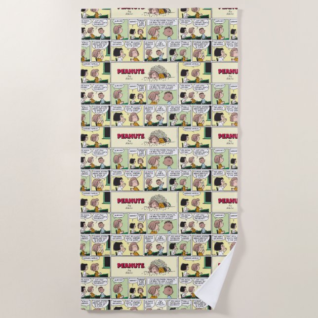 Franklin, Peppermint Patty & Marcie | Math Class Beach Towel (Front)