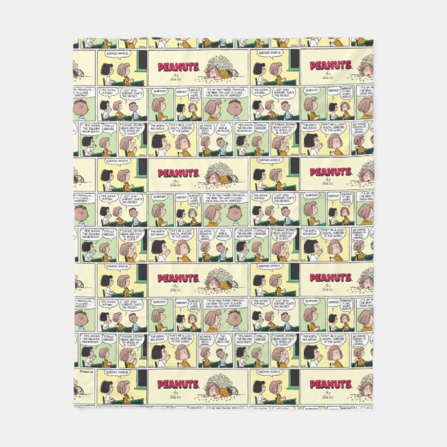 Franklin, Peppermint Patty & Marcie | Math Class Fleece Blanket (Front)
