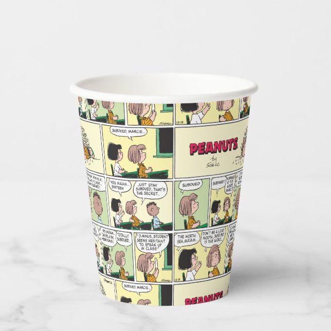 Franklin, Peppermint Patty & Marcie | Math Class Paper Cups (Front)