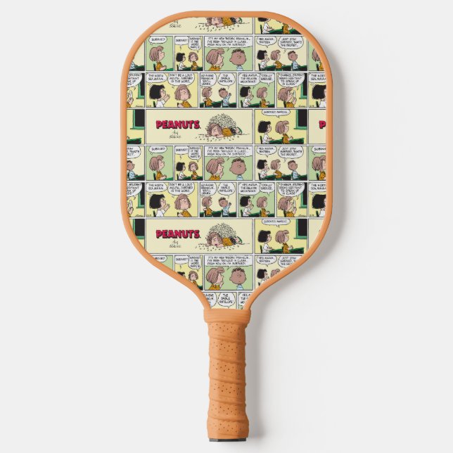 Franklin, Peppermint Patty & Marcie | Math Class Pickleball Paddle (Front)