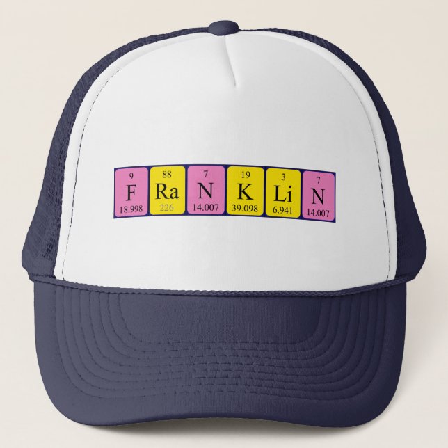 Franklin periodic table name hat (Front)