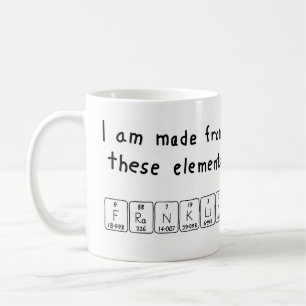 Franklin periodic table name mug