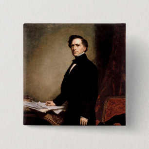 Franklin Pierce 2 Inch Square Button