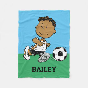 Franklin Playing Soccer Fleece Blanket