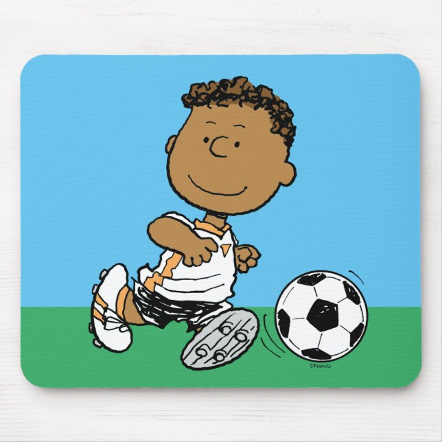 Franklin Playing Soccer Mouse Pad (Front)
