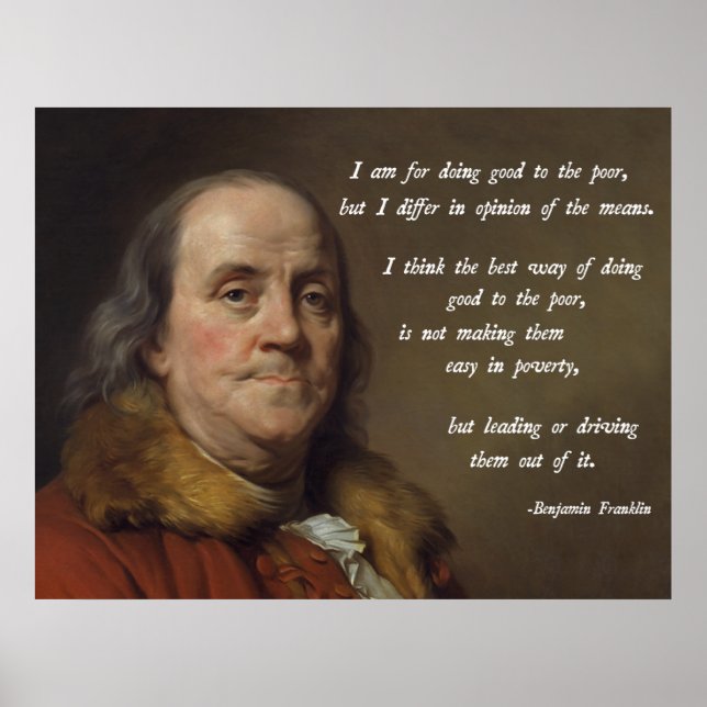 Franklin Poverty Quote Poster (Front)