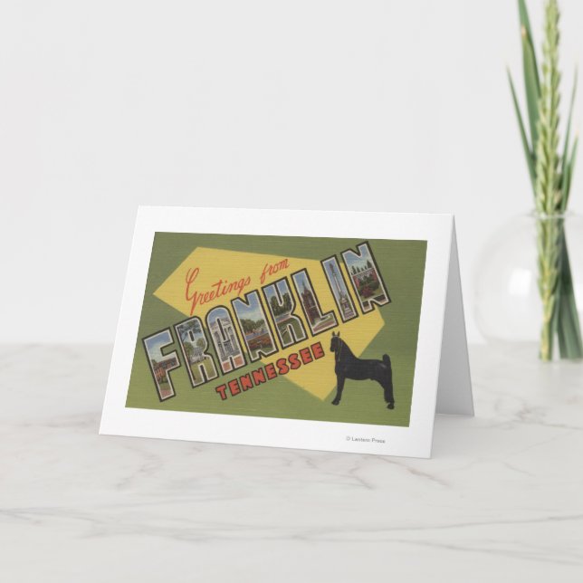 Franklin, Tennessee - Large Letter Scenes Card (Front)
