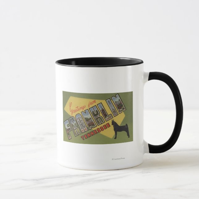 Franklin, Tennessee - Large Letter Scenes Mug (Right)