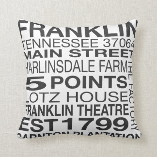 Franklin Tennessee Throw Pillow