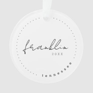 Franklin, Tennessee Travel United States Simple Ornament