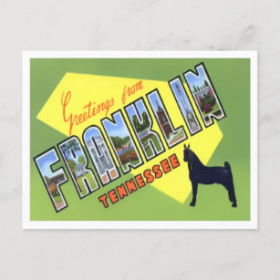 Franklin, Tennessee Vintage Big Letters Postcard