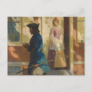 Franklin's Arrival in Philadelphia by N. C. Wyeth Postcard