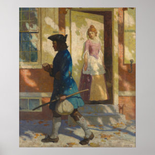 Franklin's Arrival in Philadelphia by N. C. Wyeth Poster