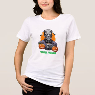 Frankly, I’m Alive Frankenstein Coffee Tri-Blend Shirt