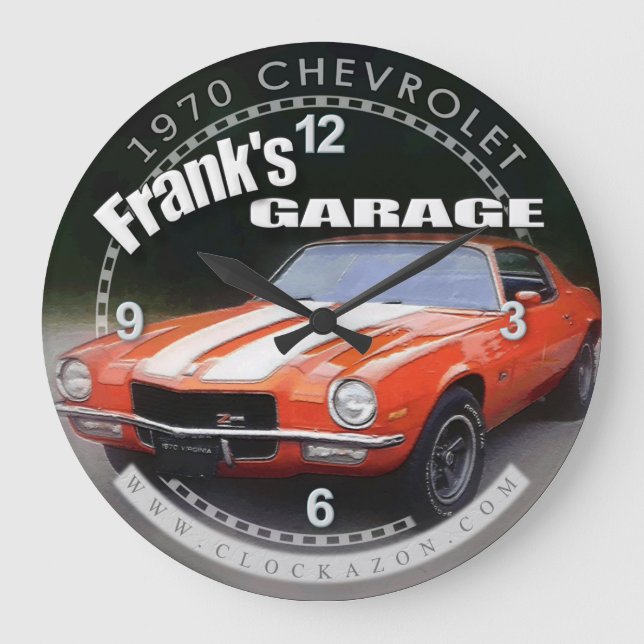 Frank's Garage Camaro Wall Clock (Front)
