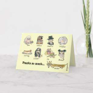 Franks Tellement de Merci amusant Cartoon Card