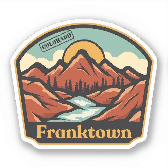 Franktown, Colorado Sticker (Front)