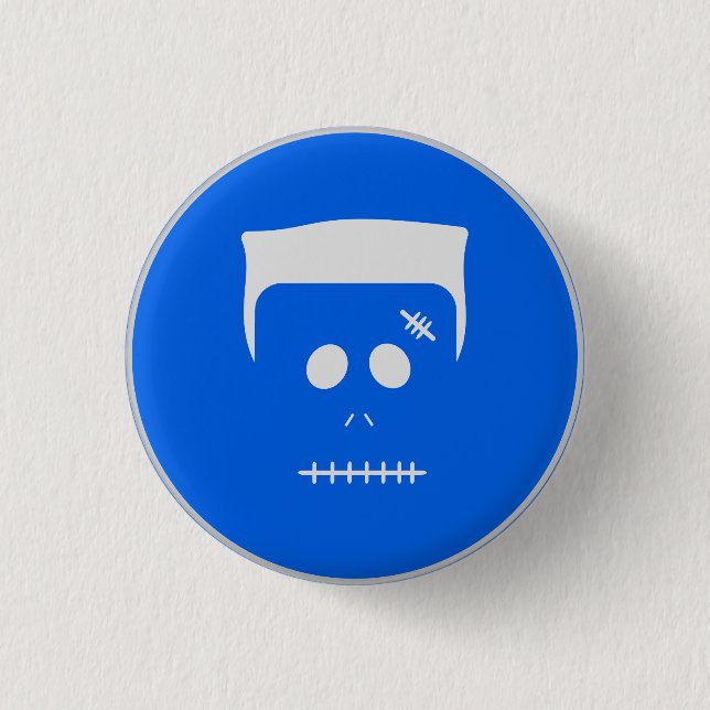 Franky Zombie Logo 1 Inch Round Button (Front)