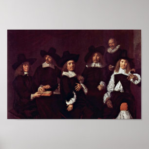 Frans Hals - Group portrait of the regents Poster