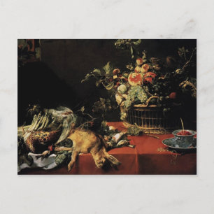 Frans Snyders- Still Life with Fruit Basket,Game Postcard