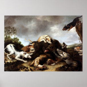 Frans Snyders The Boar Hunt Poster