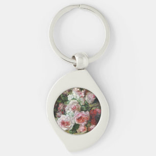 Frans Verhas Vintage Bouquet of Roses   Keychain