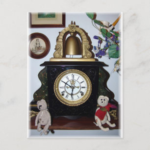 Franscious and Lennart Old Clock Postcard