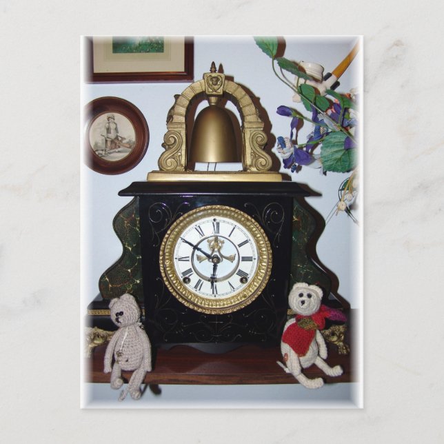 Franscious and Lennart Old Clock Postcard (Front)