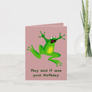 Frantic Frog Carte d'Anniversaire Belt