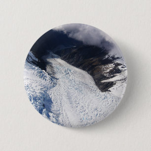 Franz Josef Glacier Aerial View, New Zealand 2 Inch Round Button